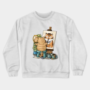 Cat Self Portrait Crewneck Sweatshirt